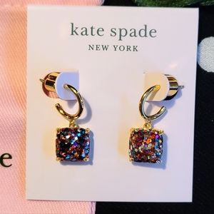 Kate Spade New York Multi Glitter Earrings NWT
